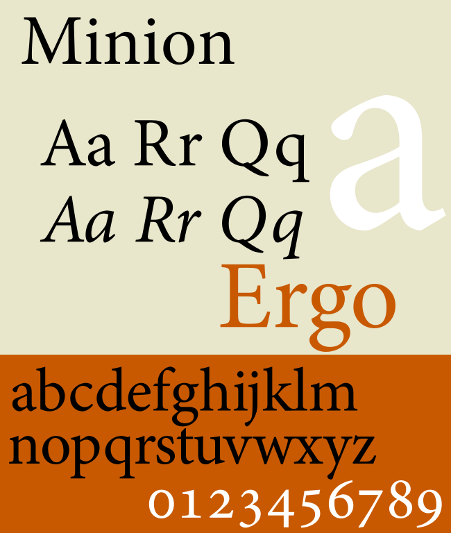 Minion Pro is a good example of a "medium" typeface. It doesn't draw attention to itself and allows the reader to read the content smoothly and comfortably.