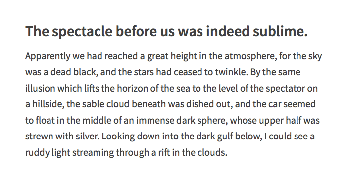A not so good example as the previous one because the difference between the font weights is too small.