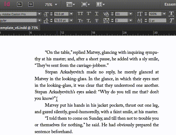 Selecting the whole paragraph and adjust the letter spacing. On a mac, holding the Option Key and press the left / right arrow key can decrease / increase letter spacing by 1.