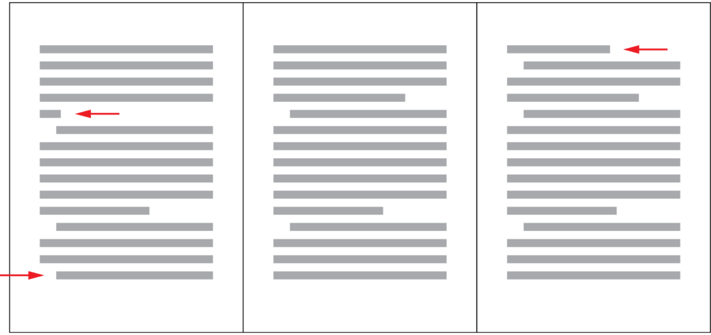 Widows and Orphans in a document