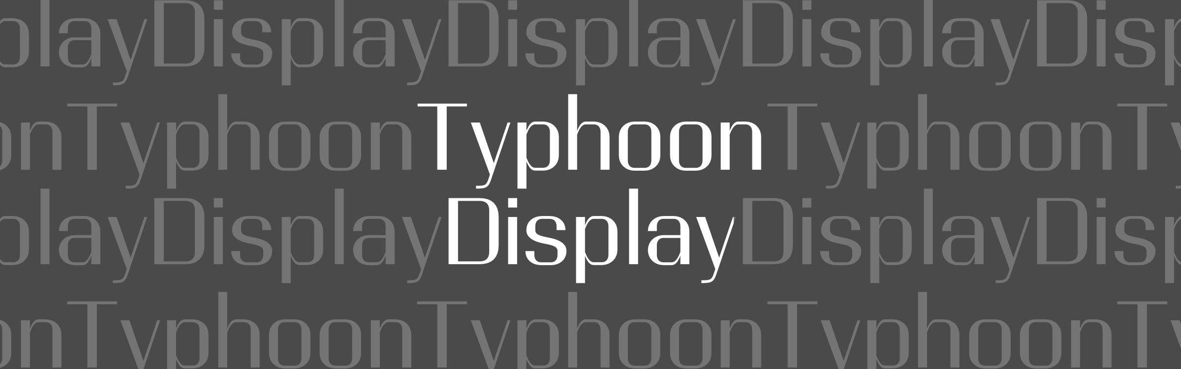 Free Typeface: Typhoon Display Regular